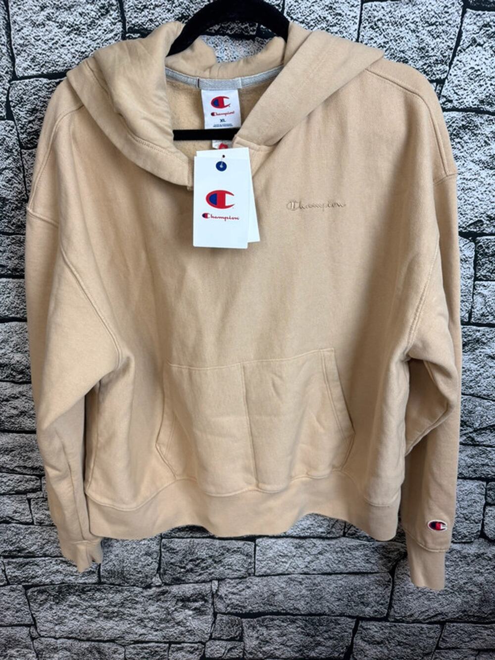 NWT Ladies Champion Irish Cream Snap Pullover Hoodie - XL